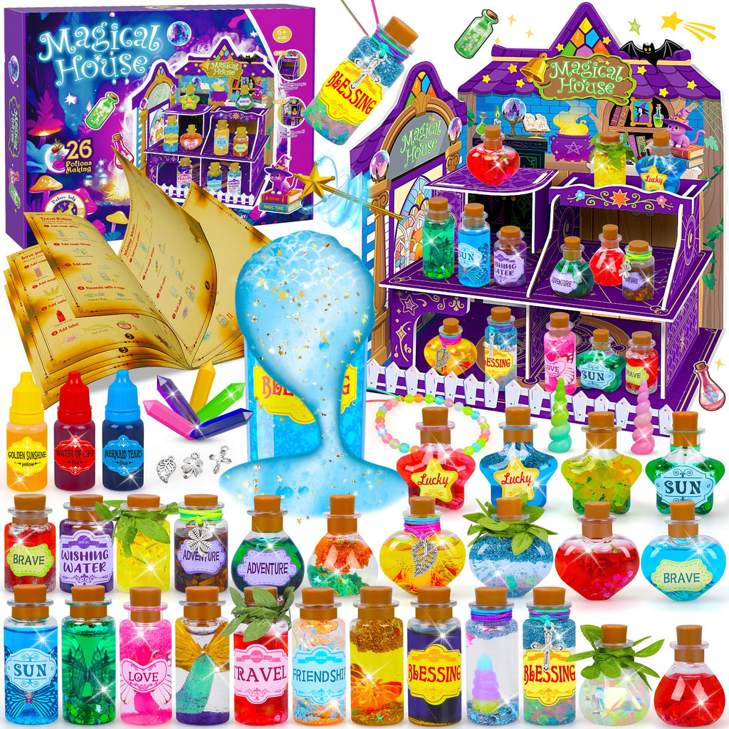 Fairy Magic Potions Kit for Kids with Magical House, Potions Craft Age 6-10