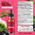 Barlean's Mood Booster Supplement, Perform L Theanine and Shilajit Liquid Drop Supplements for Men and Women, Adaptogen Herbs Drops, 1.5 oz