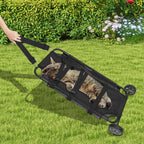 WDZCZDoo Black Animal Stretcher Pet Trolley, 45x27 Inch, Max 220lbs Capacity, Ideal for Large Dog Breeds, Veterinary Transport, Pet Emergency Care