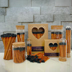 2" Espresso Matches in a Jar + Striker Stickers Included | 100 Brown Stick Black Tip Decorative Safety Matches w/Cork Top Glass Holder | Gifts, Home Decor, & Candle Accessories by Thankful Greetings