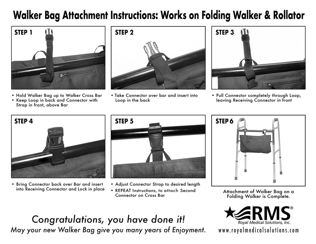 RMS Water Resistant Tote Bag for Walker and Scooter - Butterfly