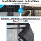 Upgraded Magnetic Screen Door Thicker 250g/㎡ Reinforced Mesh,36 Longer Magnets,Door Screen Magnetic Closure for Single Door,Retractable Mosquito Net for Door,Fit Doors to 38x82 Inch,Black