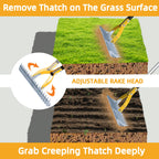 KLDOLLAR Thatch Rake, Dethatcher Rake for Grass to Cleaning Dead Grass