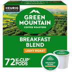 Green Mountain Breakfast Blend Coffee, K-Cup Pods, 72 Count