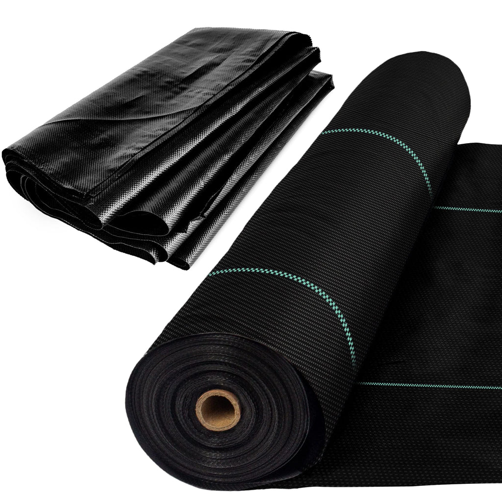 Super Geotextile Woven Geotextile Fabric for Driveway and Road Stabilization, Construction Underlayment, Erosion Control, Commercial Grade 50 Year for Gravel Roads and Pavers (20x60) Ships Folded