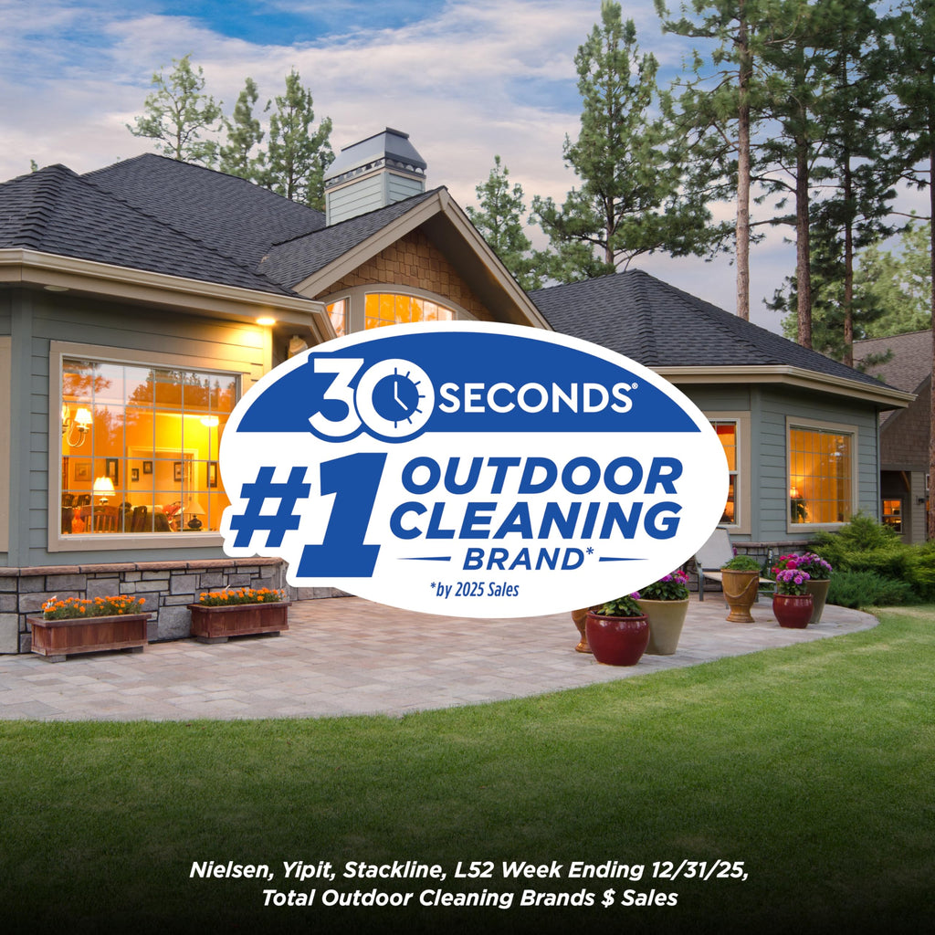 30 SECONDS Outdoor Window & Screen Concentrated Cleaner for Glass, Patio Doors, Fiberglass, Furniture - No Screen Removal Required, Spray & Rinse - Hose End Spray Attachment (2 PACK)