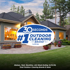 30 SECONDS Outdoor Window & Screen Concentrated Cleaner for Glass, Patio Doors, Fiberglass, Furniture - No Screen Removal Required, Spray & Rinse - Hose End Spray Attachment (2 PACK)