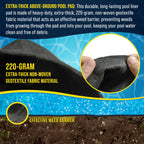 U.S. Pool Supply Ground Shield 15-Foot x 30-Foot Oval Heavy Duty Pool Liner Pad for Above Ground Swimming Pools - Protects Pool Liner, Prevents Punctures, Weed Barrier, Eco-Friendly Extends Liner Life