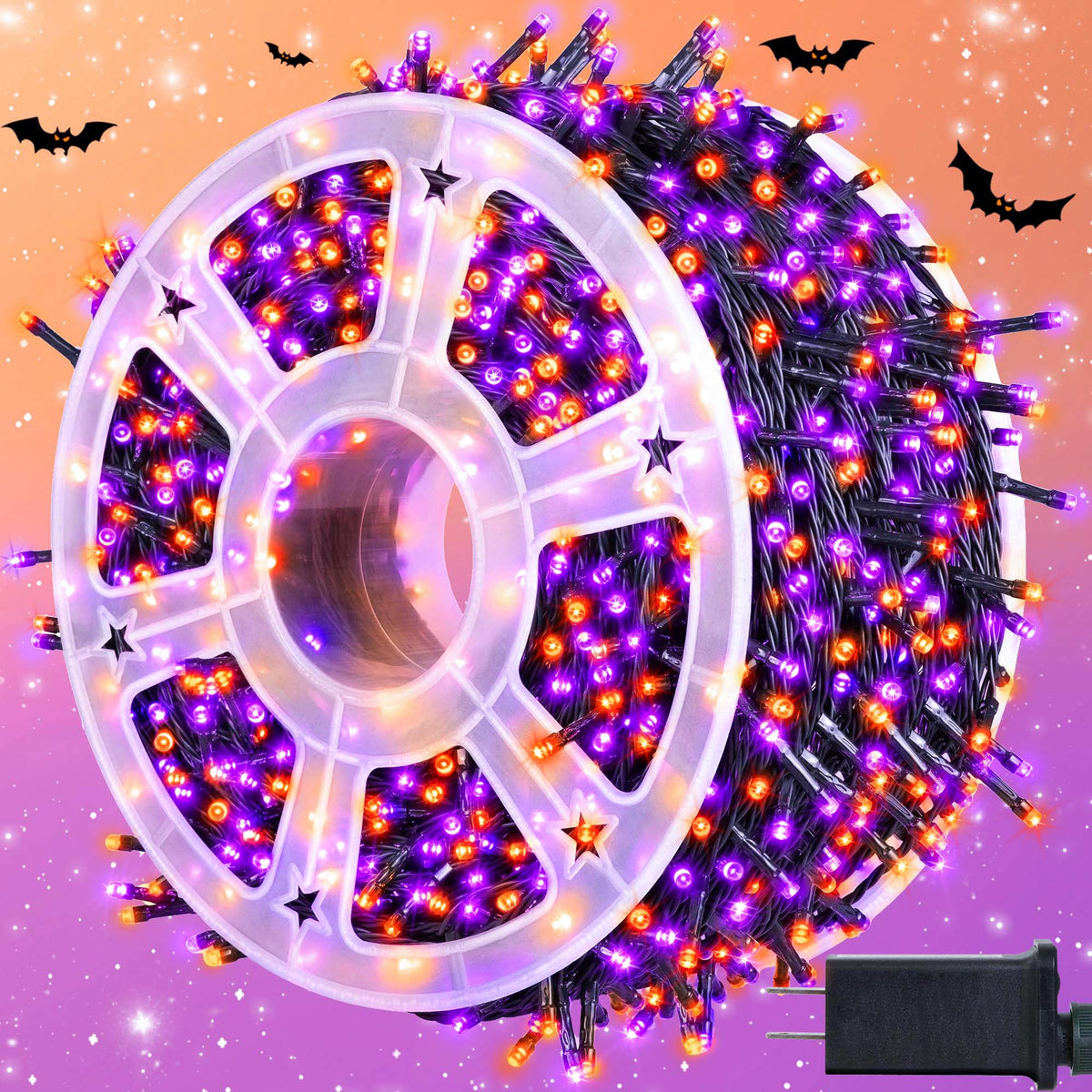 kemooie 500 LED Halloween Lights Outdoor, 164 FT Fairy Lights with 8 Modes