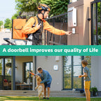 Wireless Doorbell with 2 Receivers IP66 Waterproof 1000ft Range Door Bell for Classroom Teachers with 66 Ringtones 7 Levels Volume 115dB and LED Flash Memory Function Doorbell Chime for Home Playhouse