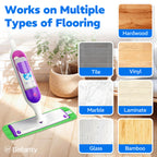 Befanty 3 Pack Reusable Microfiber Mop Pads, Compatible with Swiffer PowerMop and Bona Mop, Machine Washable Cloths, Scraper Included, Refills for All Floor Cleaning, Wet Dry - 16"- 18"