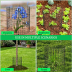 Mwellewm 15Pcs Plant Protectors from Animals Metal Plant Cages for Outdoor Plants Plant Cage & Supports Keep Animal Out Garden Wire Mesh Protection from Rabbit Chicken Squirrel Tree Flower