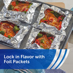 Reynolds Wrap Everyday Strength Aluminum Foil Roll, Freezer and Grill Safe, Great for Foil Packets and Home Cooking, 12 Inches Wide, 200 Total Sq. Ft.