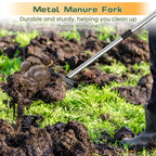Manure Fork with 2 Metal Durafork Replacement Heads and 1 Steel Handle
