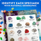 National Geographic Rock Collection Box for Kids – 300+ Piece Gemstones and Crystals Set Includes Geodes and Real Crystals, Rocks and Minerals, Science Kit for Kids, A Geology Gift for Boys and Girls