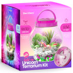 Dan&Darci Light-Up Unicorn Terrarium Kit for Kids - Kid Birthday Gifts - Best Unicorn Toys & Activities Kits Presents - Arts & Crafts for Little Girls & Boys Age 4 5 6 7 8-12 Year Old Girl Gift