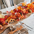 CQURE 5 Pack Fall Garland, 29.5Ft Artificial Autumn Maple Leaves Vines Thanksgiving Halloween Harvest Decor for Fireplace Mantle Table Indoor Outdoor