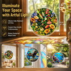 Acrylic Jigsaw Puzzle Suncatcher 7.8'',Stained Glass Suncatcher Home Decor