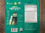 Zena Nutrition Organic Super Greens Powder, 70+ Superfoods, 0 Sugar, 3g Fiber, Spirulina, Chlorella, Mushrooms, Prebiotics/Probiotics, Digestive Enzymes, Gut Health, Green Apple, 30 Drink Mix Packets