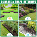 YUYIUS Landscape Edging Border - 1.5”x40’ Garden Edging Border with 40 Stakes, No Dig Lawn Edging for Landscaping for Garden Bed, Thickened Top Edge Flexible Flower Bed Border Edging for Outdoor