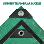 Tarp 15x15 ft Heavy Duty 100% Waterproof 10mil,UV Resistant,Durable Grommets and Reinforced Edges Green/Black Tarp for Camping, Swimming Pools,Car Coverage -by MVPNET