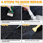 Asphalt Crack Filler, 8LB High Elasticity Cement Crack Filler, Self Leveling Waterproof Repair Sealant for Driveway, Walkway, Blacktop Concrete Joint, Outdoor Quick Drying Sealer - Black