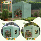 Devoko Walk-in Greenhouse Instant Pop Up Green House Portable 8x6 FT Green