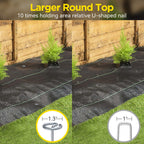 GZBEVITAR Landscape Fabric Stakes, 8 Gauge Circle Top Landscape Pins