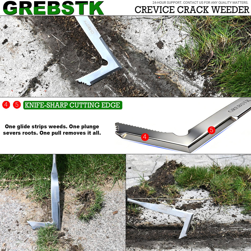 GREBSTK Crack Weeder Crevice Weeding Stainless Steel Sharp Lightweight Tool