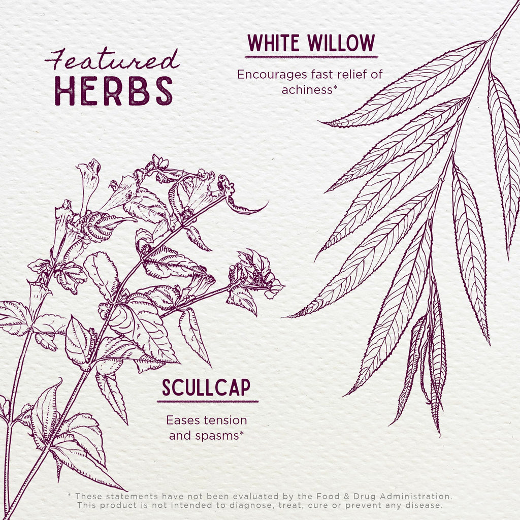 WishGarden Herbs Cranial Comfort Tension & Headache Relief Liquid Tincture, Organic White Willow Bark, Skullcap, Wood Betony & Lavender, Natural Muscle Relaxer for Head, Neck & Shoulder Tension, 4oz