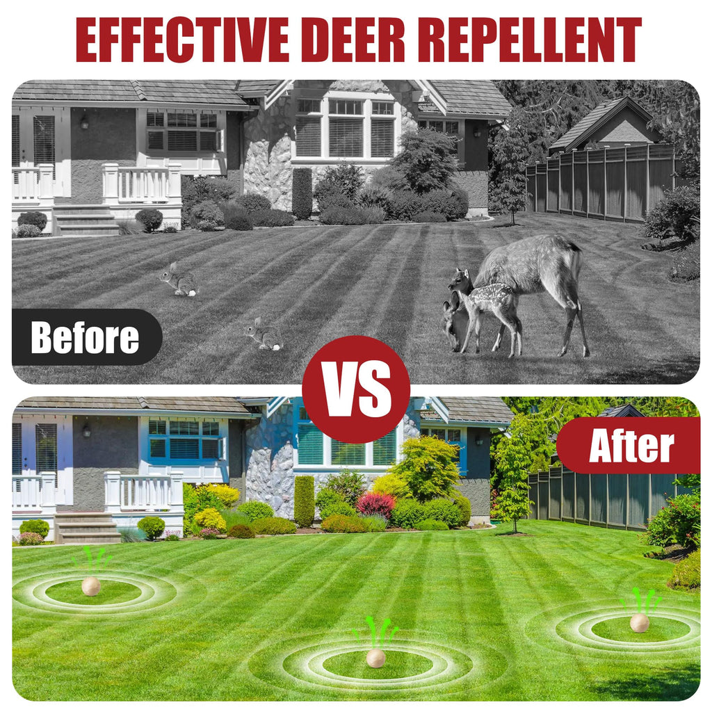 Deer Repellent Ball 12 Pcs, Rabbit Repellent Outdoor, Effective Deer Deterrent for Garden, Protect Your Plants with Powerful Repellents Deer for Flowers, Shrubs & Trees