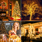 4-Pack Solar Fairy Lights Outdoor, Extra-long 288FT 800LED String Lights