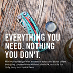 LEATHERMAN, Skeletool CX, 7-in-1 Lightweight, Minimalist Multi-Tool for Everyday Carry (EDC), Home, Garden & Outdoors, Paradise Blue