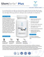 NuVi Global Stemforte Plus Stem Cell and Telomere Supplements – Cell Regeneration, Cell Growth & Telomere Support for Healthy Aging & Cellular Health – 90 Capsules for Men & Women