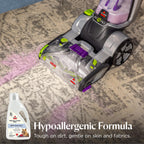 Bissell Free & Clear OXY Carpet Deep Clean Solution, for use in leading upright carpet cleaners, 60oz, Same powerful clean, gentle for families, Hypoallergenic formulation without dyes or fragrance