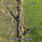 KLDOLLAR Thatch Rake, Dethatcher Rake for Grass to Cleaning Dead Grass