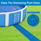 16 Pcs Ground Pool Drainage Walkway, 10.3" x 10.3" Floor Protector Mat