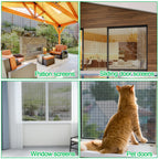 QWR Pet Proof Window Screen Replacement Kit, 48"x118" Durable High Hardness Screen Mesh Replacement Window Screens Repair Kit for Sliding Screen Door,Patio and Windows.(Folded Package with Tool Kit)