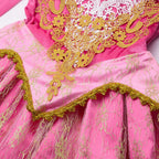 JerrisApparel Girls Pink Princess Costume Halloween Cosplay Party Dress up (Pink with Accessories, 4T)