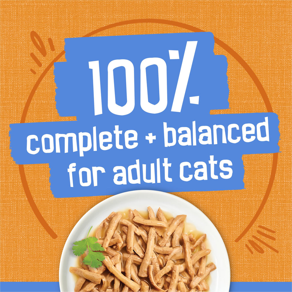 Purina Friskies Wet Cat Food, Shreds With Chicken, (24) 5.5 oz Cans