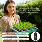 GROWFRIEND Seed Starter Kit with Grow Lights & Heat Mat – 40-Cell Seed Starter Tray, Humidity Dome, Soil Moisture Meter & Sticky Gnat Traps – Indoor Greenhouse & Plant Propagation Station