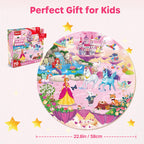 SYNARRY Unicorn Princess Mermaid Fairy Floor Puzzles for Kids Ages 3-5
