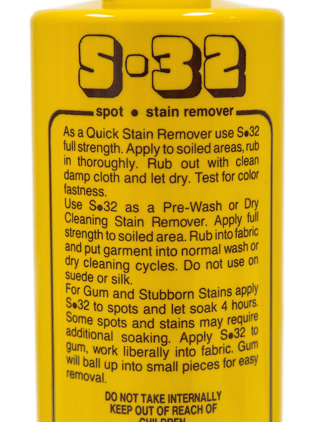 S-32 Spot Stain Remover, Safely Removes Stubborn Spots and Stains, Commercial Use, Household Needs, 15.2 Ounces, 4 Pack