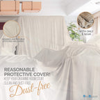 DIRT DEFENSE Pack of 2: Canvas Drop Cloth Cotton Tarp 4x12 Large Tarp for Art Supplies, Drop Cloths for Painting Supplies/Paint Canvas Fabric or Couch Cover and Furniture Cover from Paint