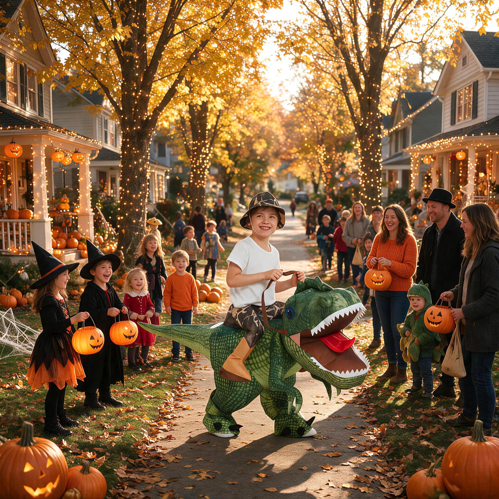 Inflatable Dinosaur Costume for Kids,Blow Up Halloween T Rex Suit (2-3Yrs)