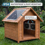ywmvcm 20W Monocrystalline Solar Powered Fan Kit, IP54 Waterproof Dual Exhaust Fan with Control Switch & USB Ports for Chicken Coop, Greenhouse, Shed, RV, Outdoor Ventilation