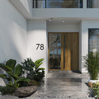 12 Inch Modern Floating House Numbers for Outside | Large Metal House Numbers for Outdoors | Black Coated Rust-Proof Home Address Numbers/Plaques | Metal Numbers