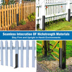 2 Pcs Fence Post Repair Kit, Heavy Duty Fence Post Anchor Ground Stakes for Repair Tilted, Broken Wood Support