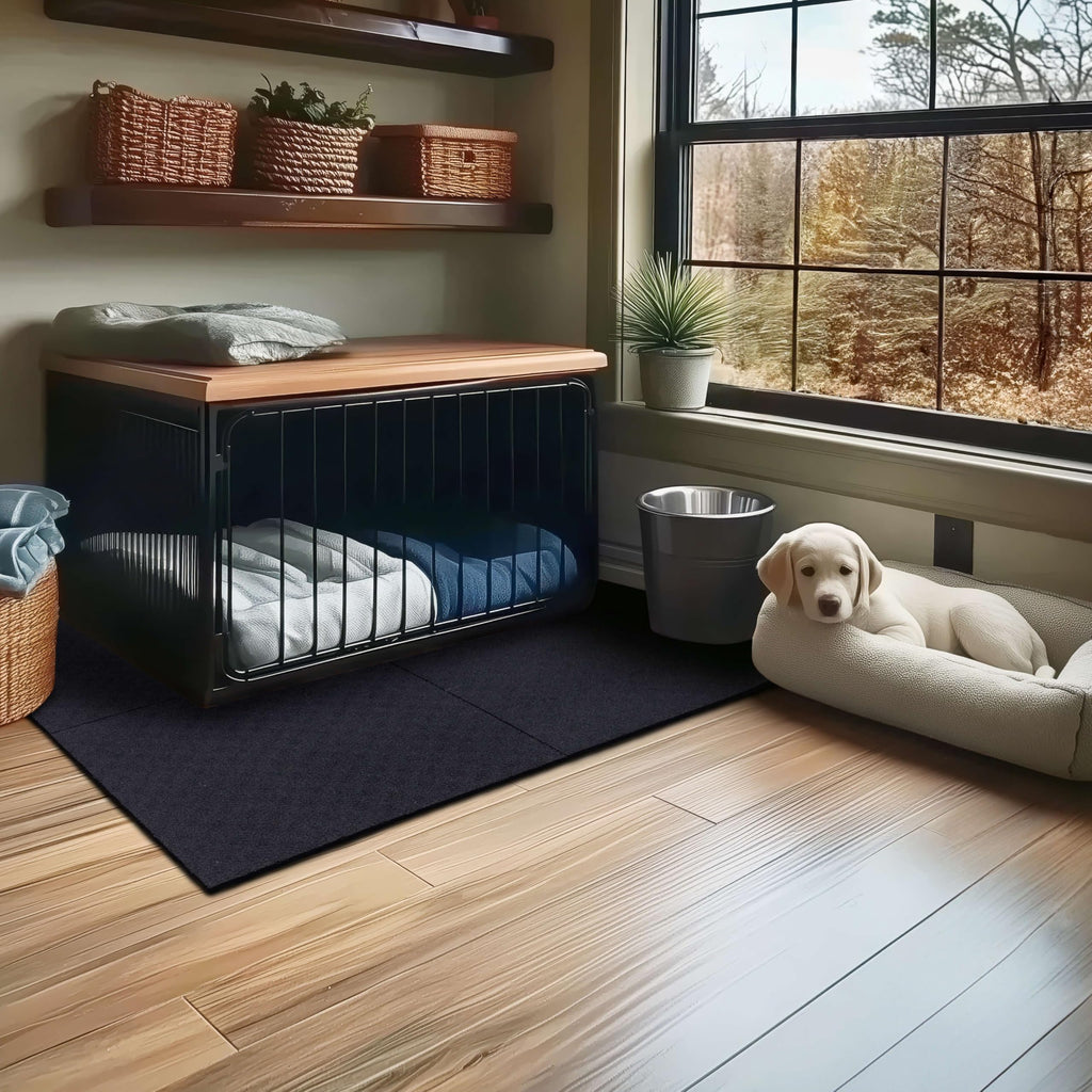 Mohawk Home Heavy Duty Rubber Stall Mat - Gym Floor- Under Dog Crate - All Purpose Utility 3' x 4' - 1/2" Thick - Solid Texture