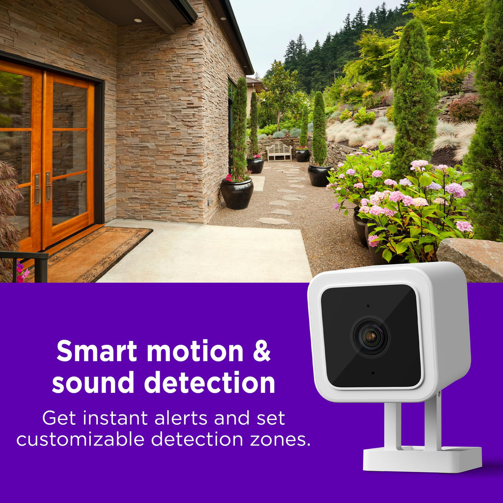 Roku Outdoor Camera for Home Security - IP65 Weather Resistant Wired Security Camera with 1080p HD Night Vision, Works with Alexa & Google, Motion & Sound Detection - 90-Day Subscription Included